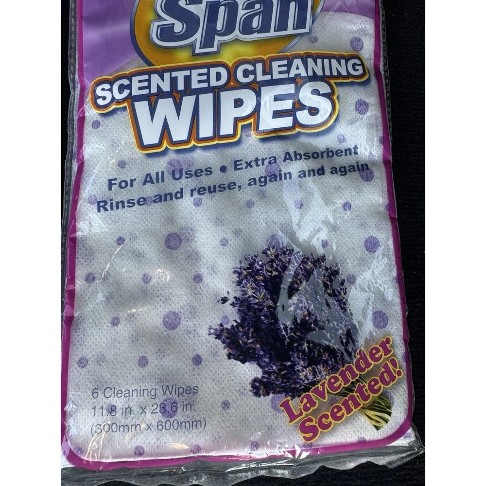 Lot Of 2 Discontinued 2009 Spic And Span Cleaning Wipes, 6 Pack, Lavender Scent